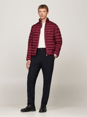 rot wasserabweisende verstaubare puffer-jacke für herren - tommy hilfiger