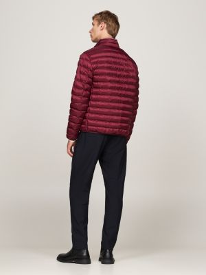 rot wasserabweisende verstaubare puffer-jacke für herren - tommy hilfiger