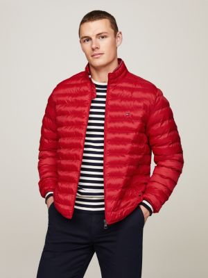 Chaqueta Acolchada Con Hoodie Niño Rojo Tommy Hilfiger