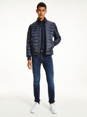 tommy jeans quilted zip through jacket