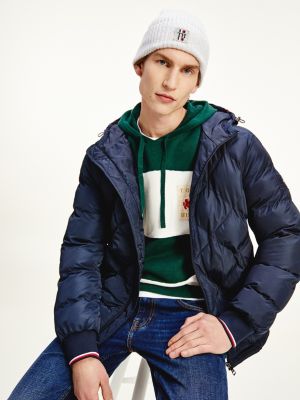 tommy hilfiger sport quilted hooded jacket