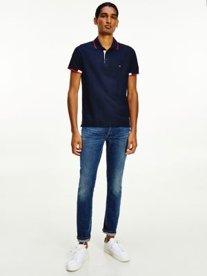 Placket Cotton Slim Fit Polo | Tommy