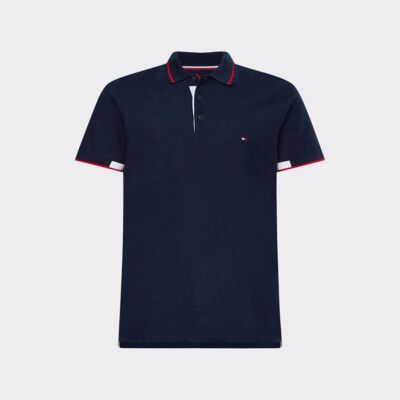 Polo Signature Uzkogo Kroya Sinij Tommy Hilfiger