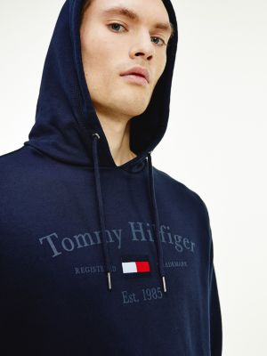 Hudi S Vyshitym Logotipom Sinij Tommy Hilfiger