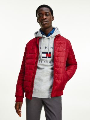 tommy hilfiger fur hooded padded bomber jacket