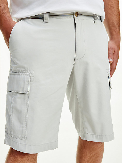 grau plus leichtgewichtige cargo-shorts für herren - tommy hilfiger