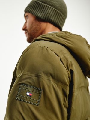 TH Warm Flex jack met vulling en capuchon | BRUIN | Tommy Hilfiger