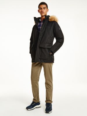 Rockie parka met dons en imitatiebont | ZWART | Tommy Hilfiger