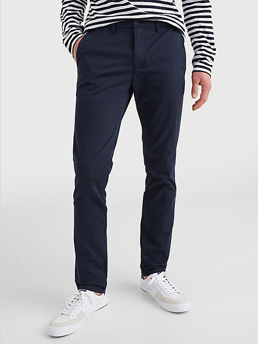 chino slim bleecker 1985 collection bleu pour hommes tommy hilfiger