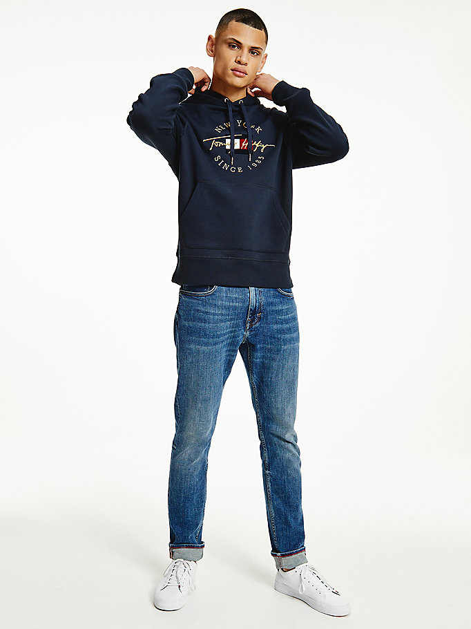 blue exclusive icons hoody for men tommy hilfiger