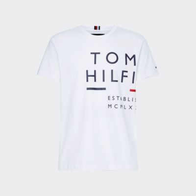 Futbolka S Krupnym Logotipom Tommy Hilfiger Sinij Tommy Hilfiger