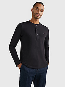 black 1985 collection slim fit jersey polo for men tommy hilfiger