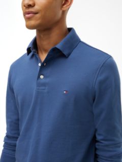 1985 Slim Fit Long Sleeve Polo Shirt — Blue 3