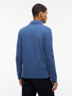 1985 Slim Fit Long Sleeve Polo Shirt — Blue 4