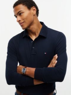 1985 Slim Fit Long Sleeve Polo Shirt — Blue 3