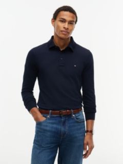 1985 Slim Fit Long Sleeve Polo Shirt — Blue 1