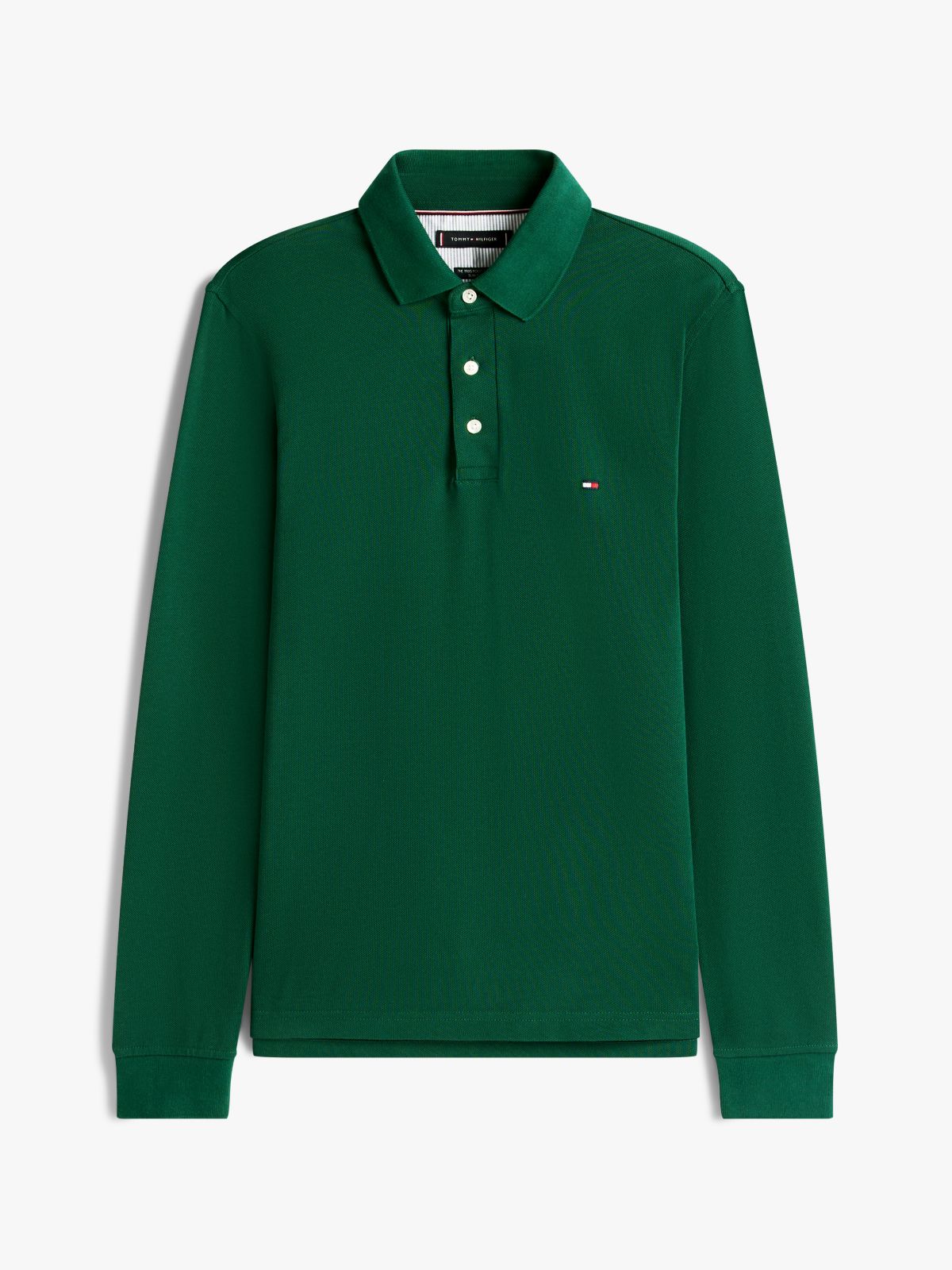 1985 Slim Fit Long Sleeve Polo Shirt — Green