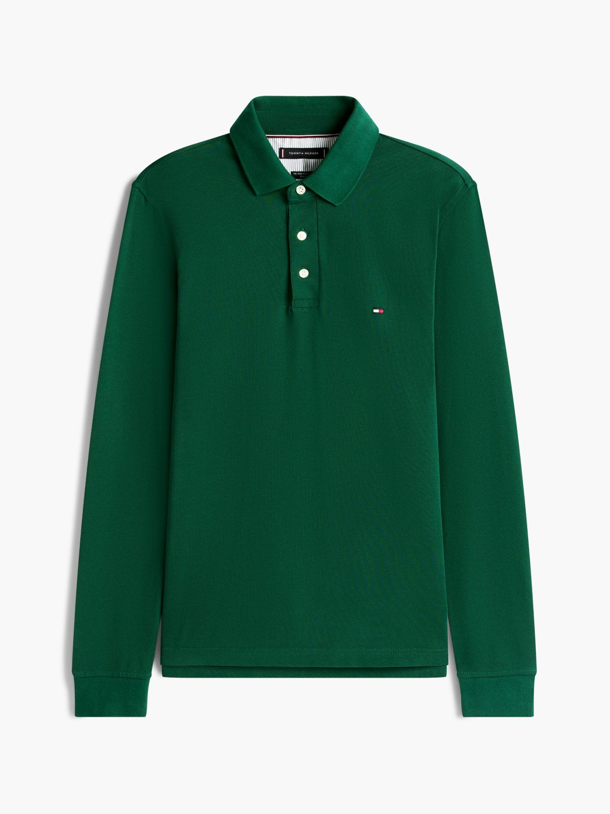 1985 Slim Fit Long Sleeve Polo Shirt — Green