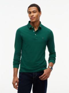 1985 Slim Fit Long Sleeve Polo Shirt — Green 1