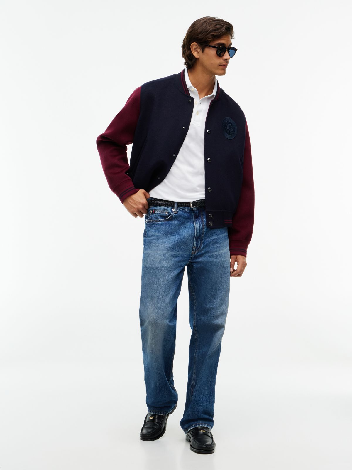 1985 Slim Fit Long Sleeve Polo Shirt — White