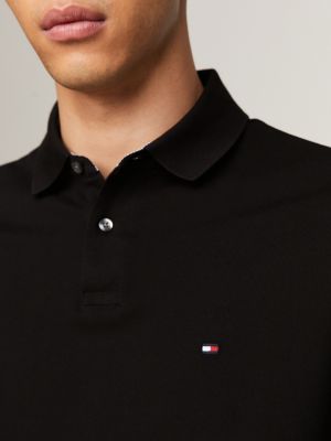 1985 regular fit polo met lange mouwen Zwart Tommy Hilfiger