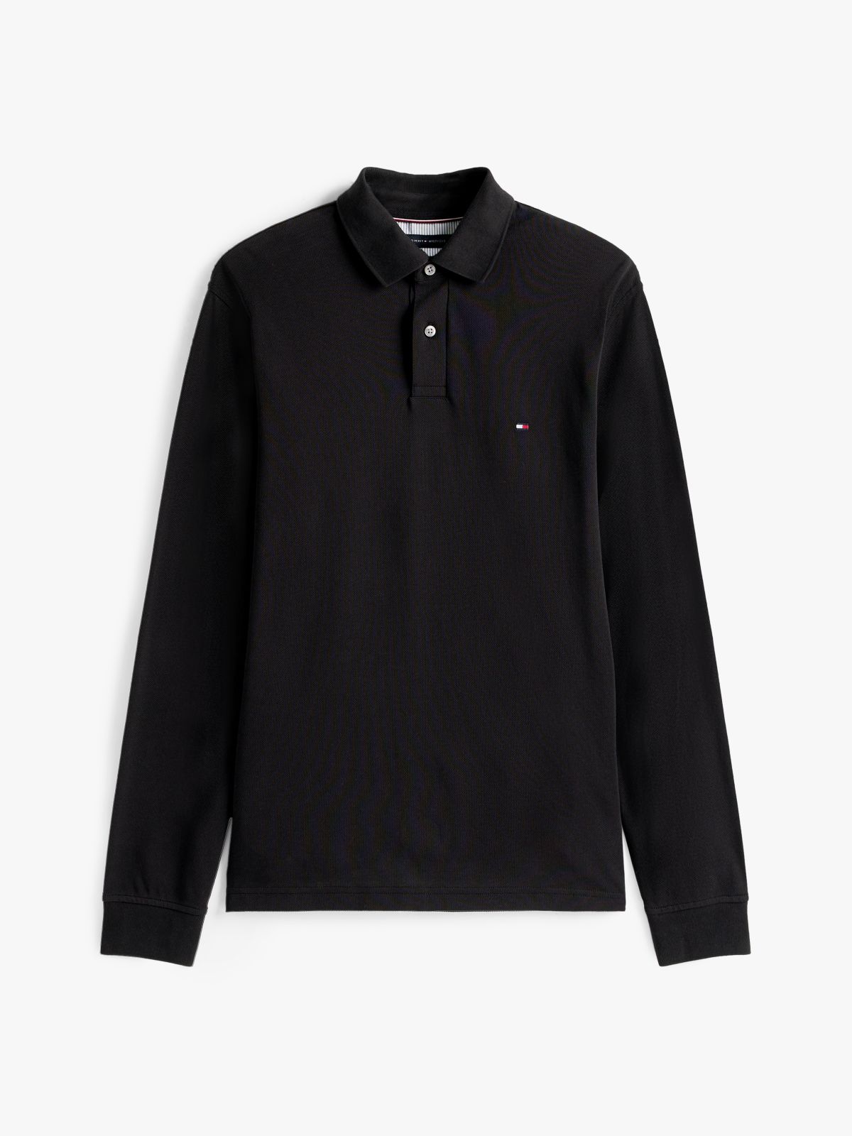 1985 Regular Fit Long Sleeve Polo Shirt — Black