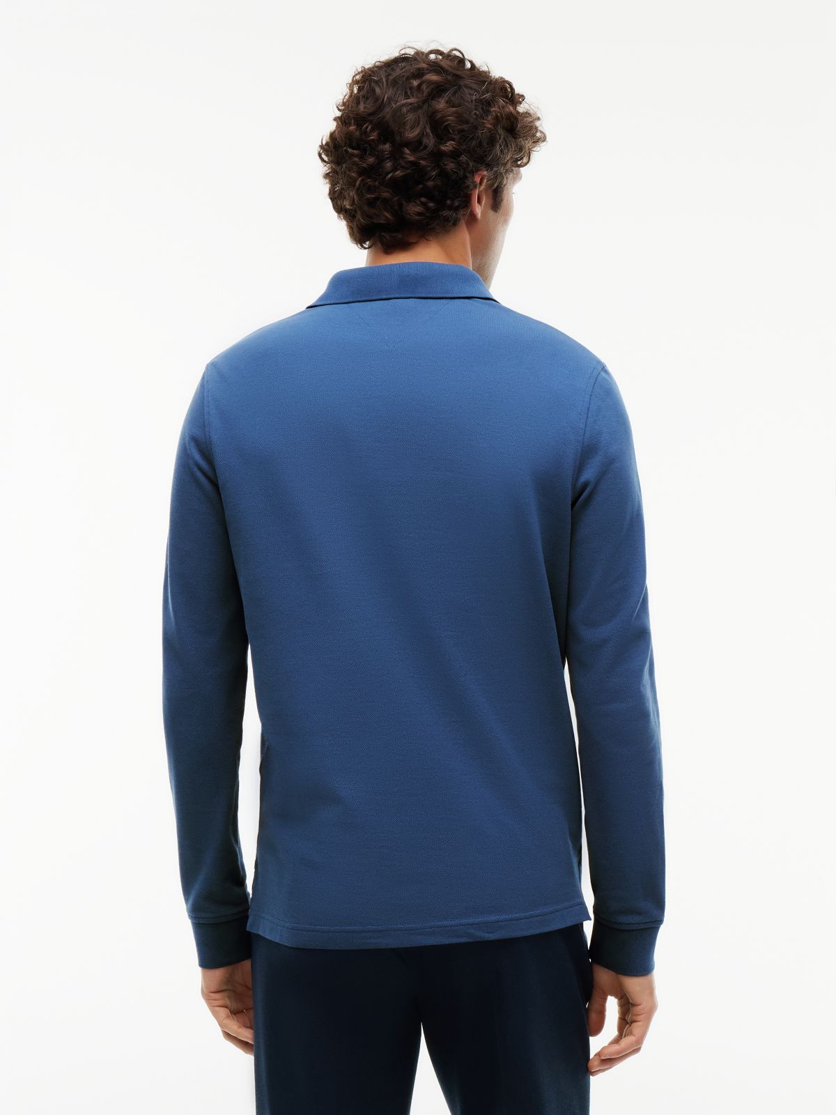 1985 Regular Fit Long Sleeve Polo Shirt — Blue