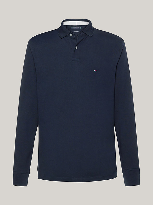 polo coupe standard 1985 collection manches longues blue pour hommes tommy hilfiger