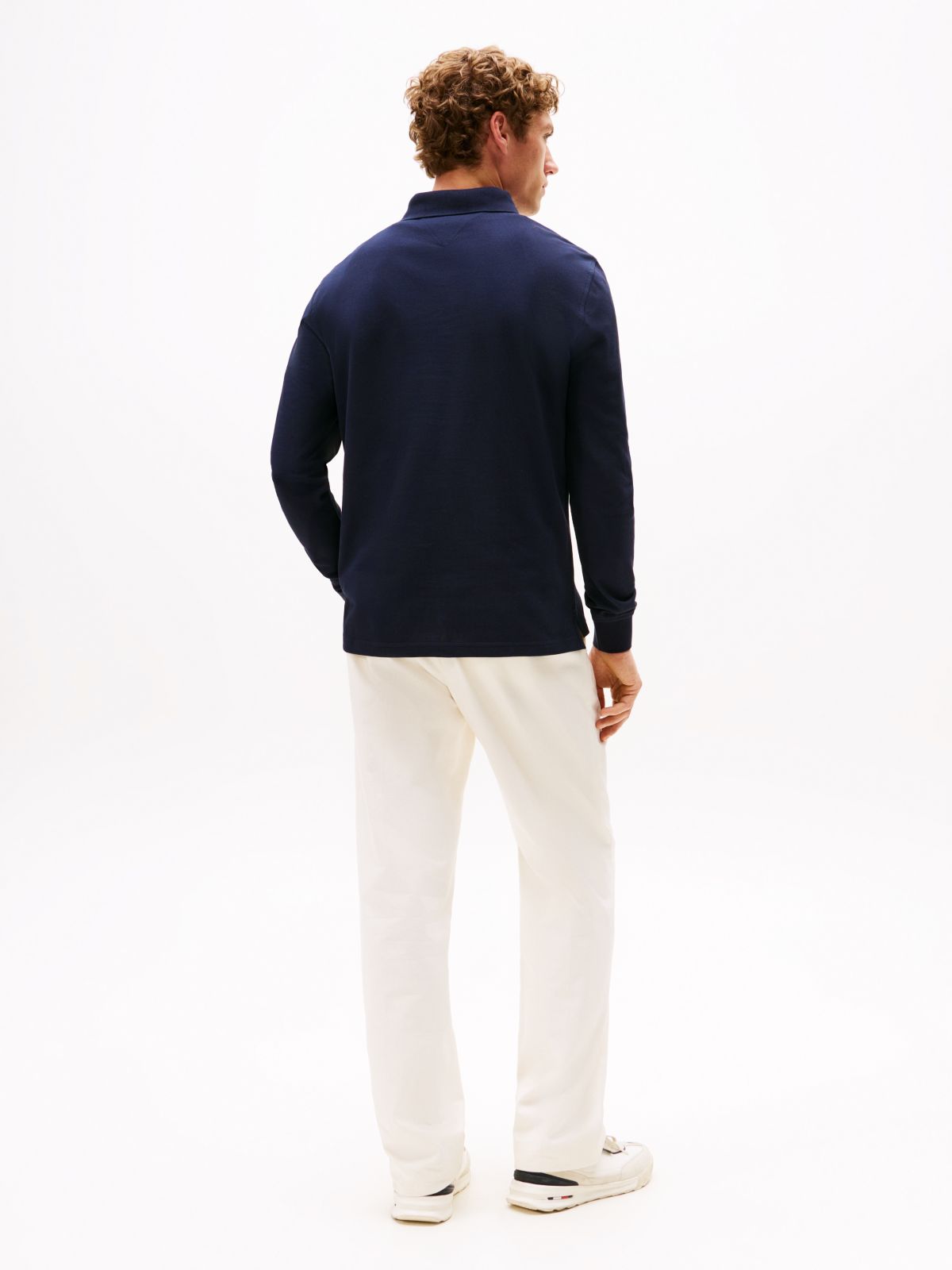 1985 Regular Fit Long Sleeve Polo Shirt — Blue