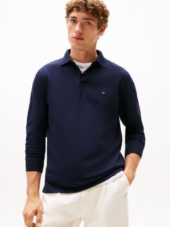 1985 Regular Fit Long Sleeve Polo Shirt — Blue 1