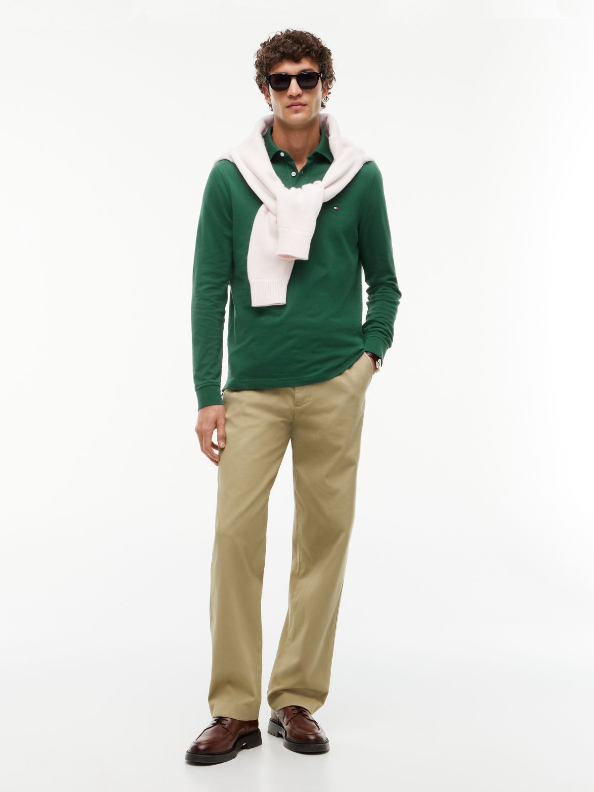 1985 Regular Fit Long Sleeve Polo Shirt — Green