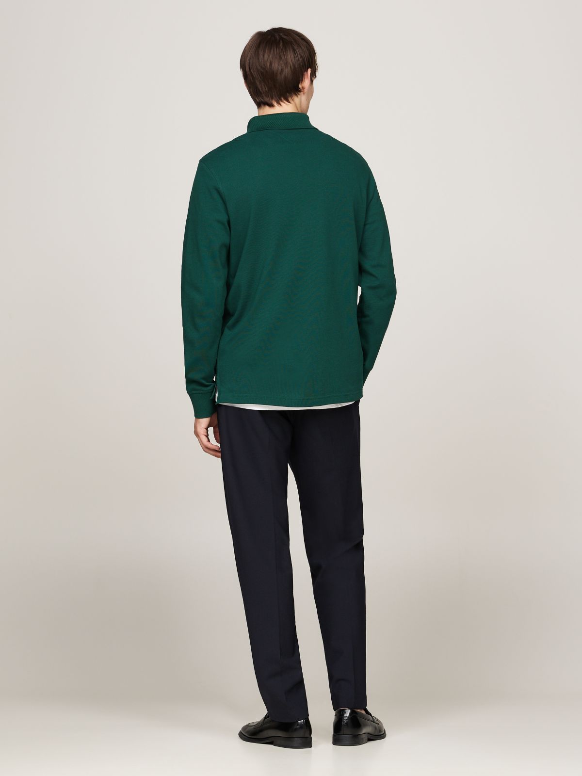 1985 Regular Fit Long Sleeve Polo Shirt — Green