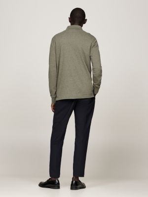 grün 1985 collection regular fit langarm-poloshirt für herren - tommy hilfiger
