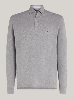 Grey tommy hilfiger polo on sale