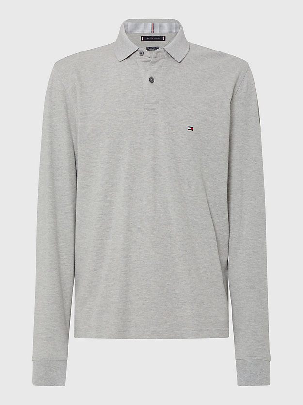 MEDIUM GREY HEATHER 1985 Collection Regular Fit Long Sleeve Polo for men TOMMY HILFIGER