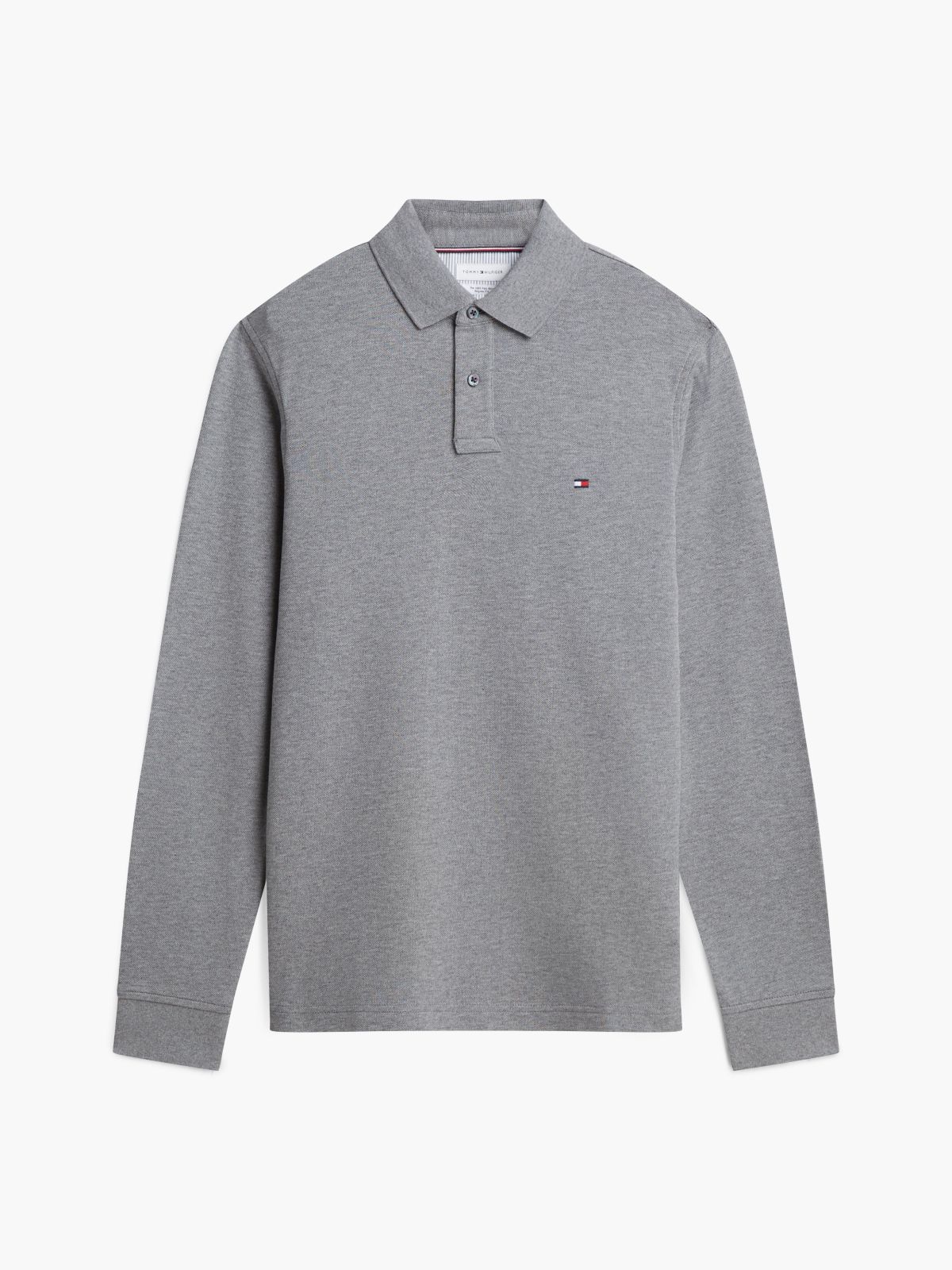 1985 Regular Fit Long Sleeve Polo Shirt — Grey