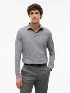 1985 Regular Fit Long Sleeve Polo Shirt — Grey 1