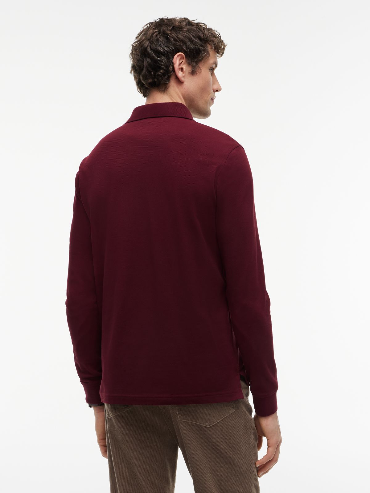 1985 Regular Fit Long Sleeve Polo Shirt — Purple