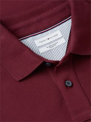 polo à manches longues 1985 violet pour hommes tommy hilfiger