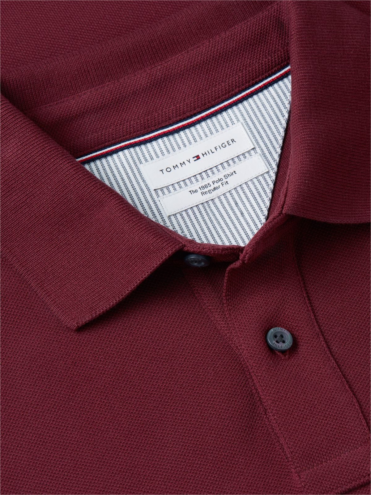 1985 Regular Fit Long Sleeve Polo Shirt — Purple