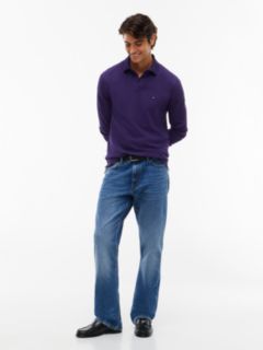 1985 Regular Fit Long Sleeve Polo Shirt — Purple 2