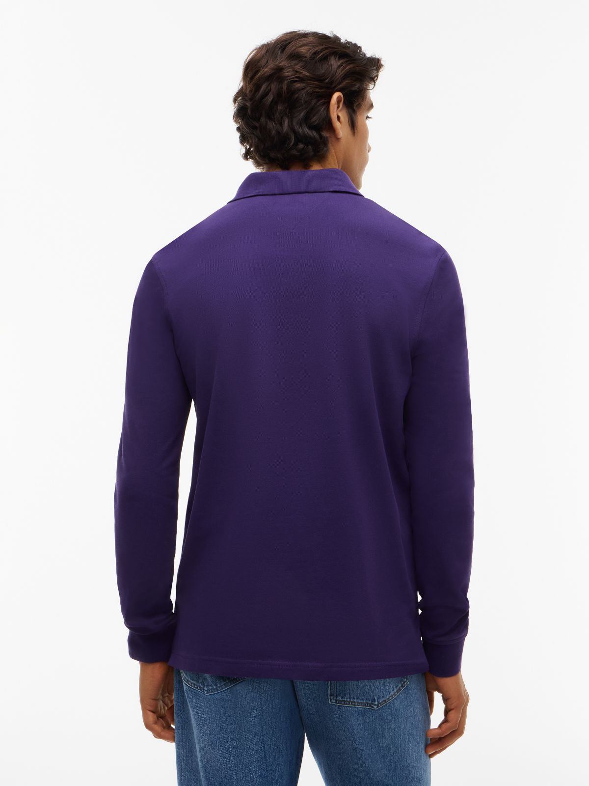 1985 Regular Fit Long Sleeve Polo Shirt — Purple
