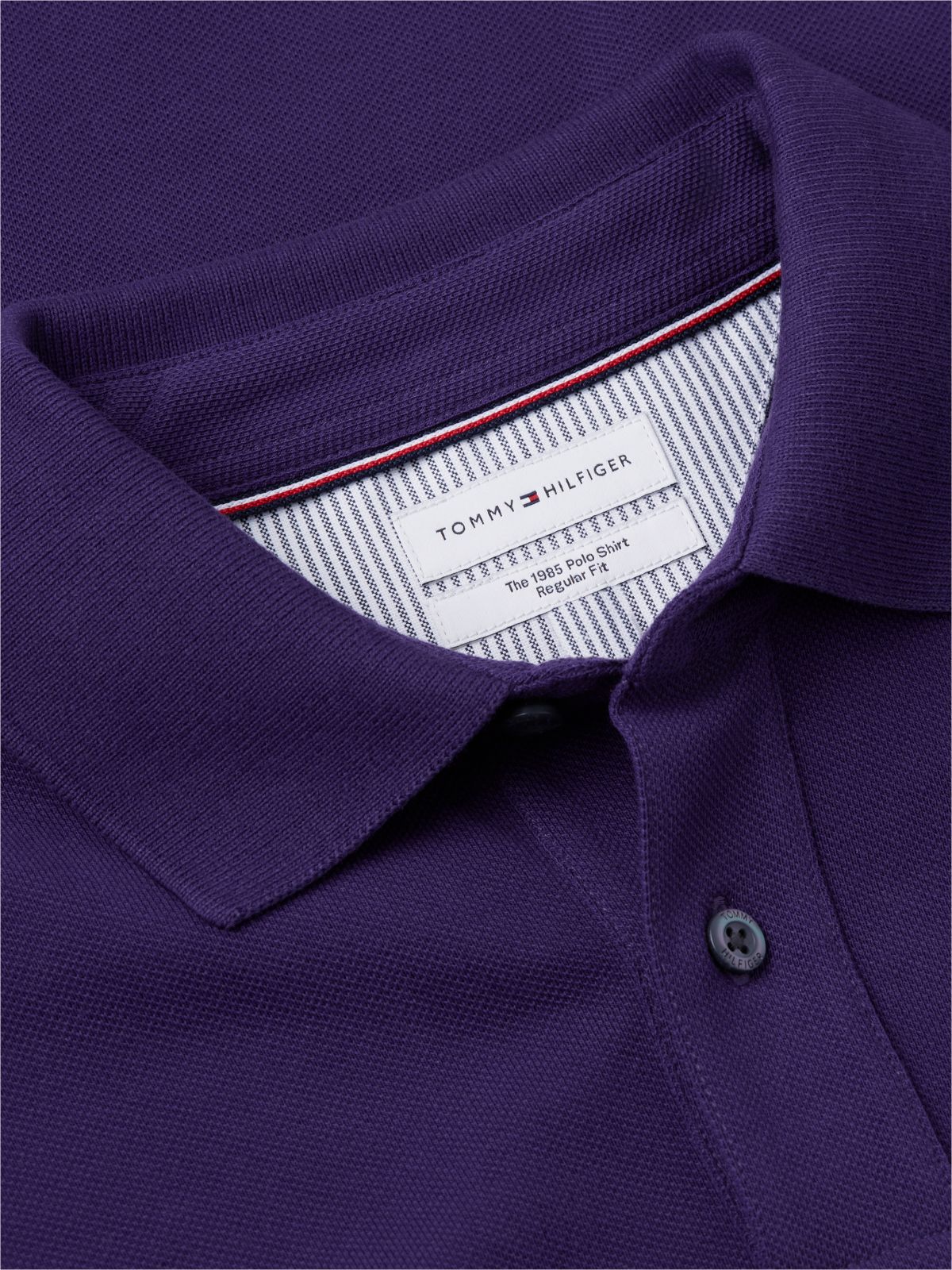 1985 Regular Fit Long Sleeve Polo Shirt — Purple