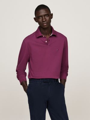 Purple polo dress shirt best sale