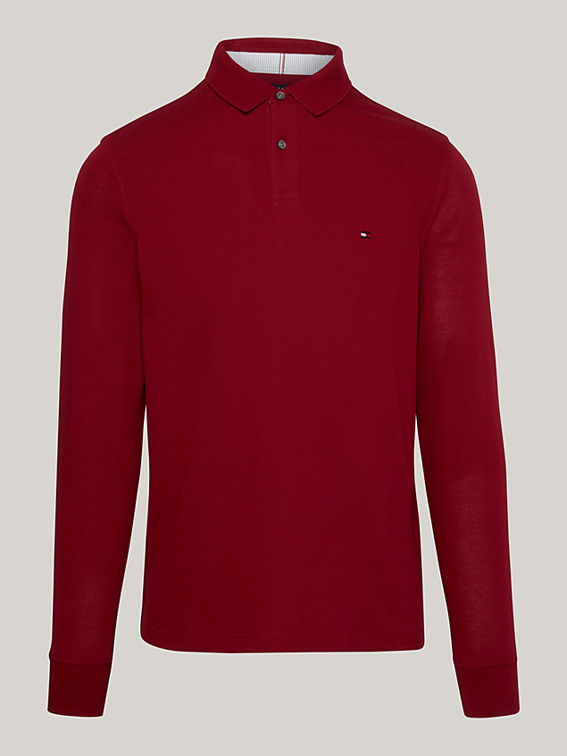 polo 1985 collection regular fit a maniche lunghe red da uomo tommy hilfiger