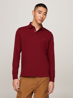 Red long sleeve on sale tommy hilfiger shirt