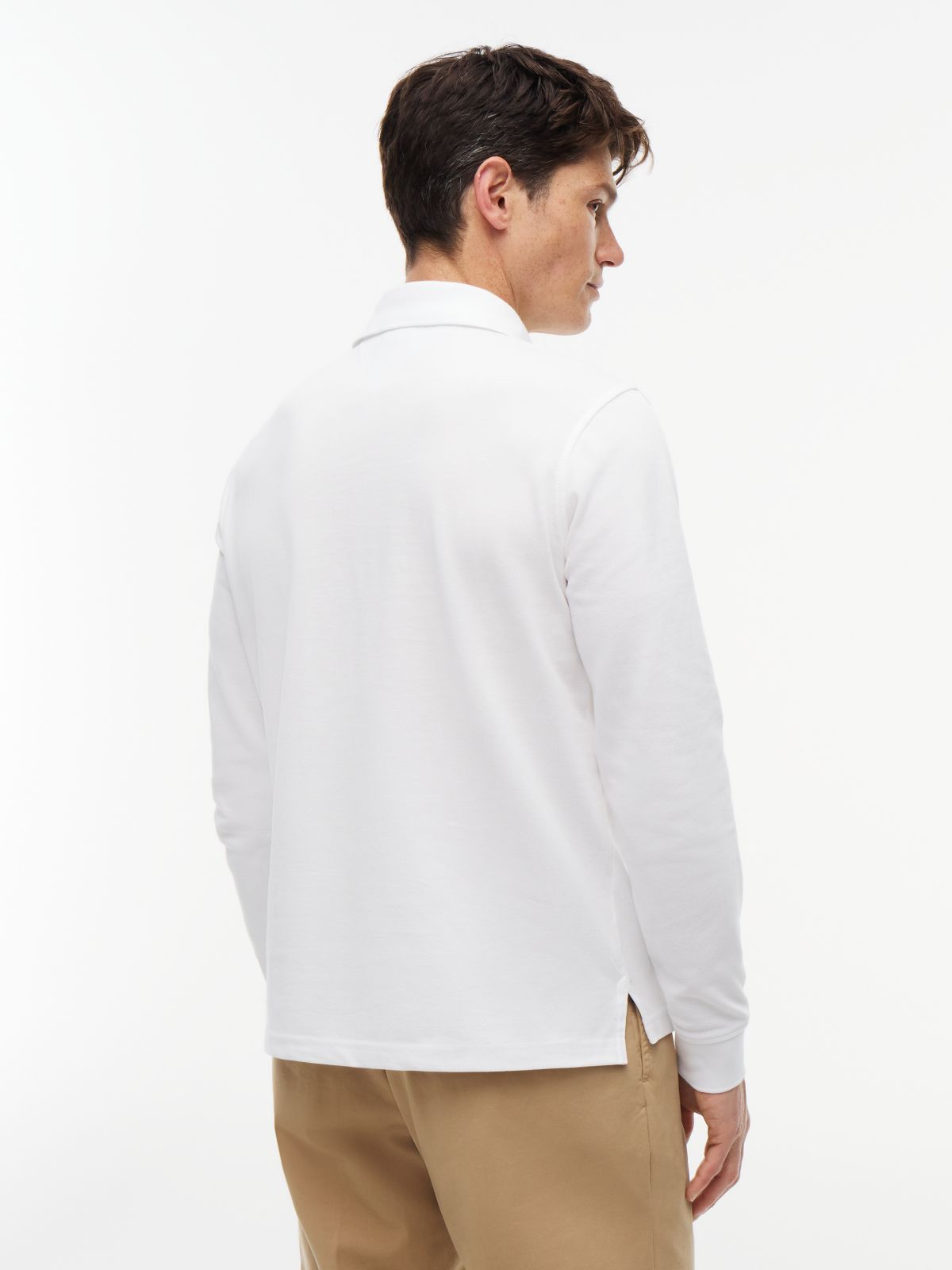 1985 Regular Fit Long Sleeve Polo Shirt — White
