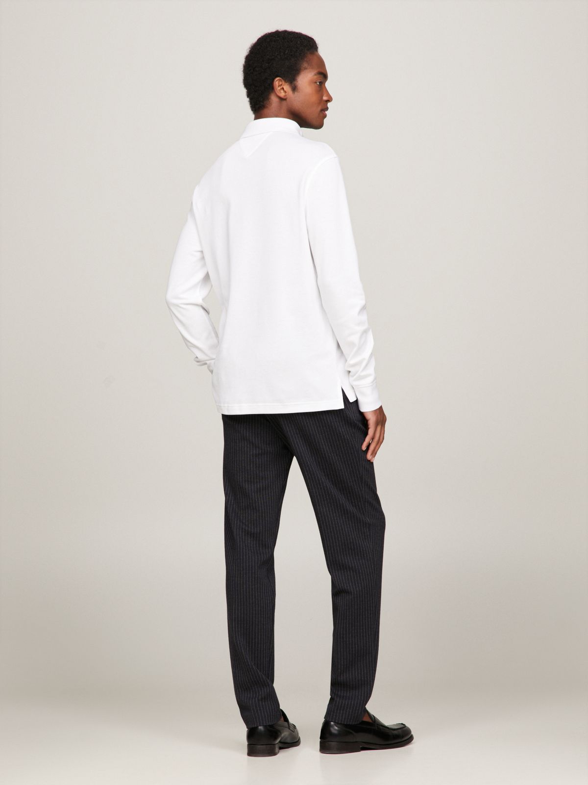 1985 Regular Fit Long Sleeve Polo Shirt — White