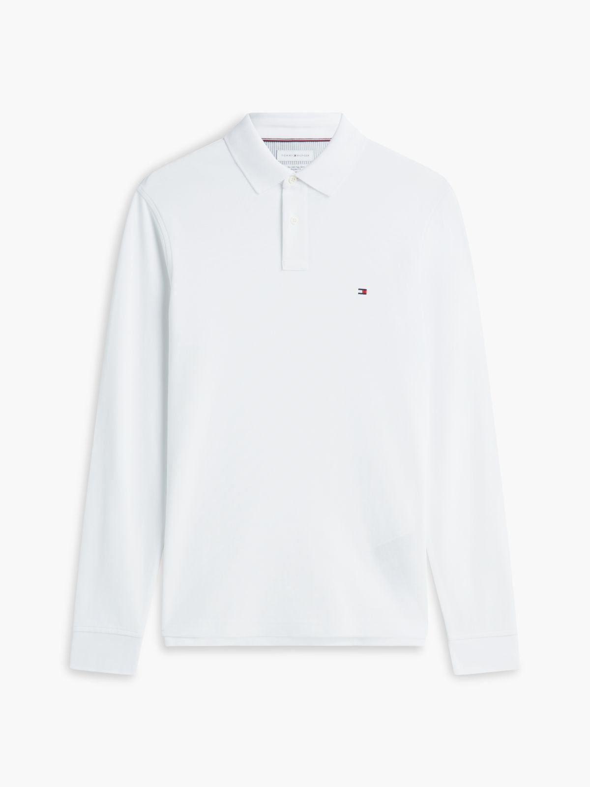 1985 Regular Fit Long Sleeve Polo Shirt — White