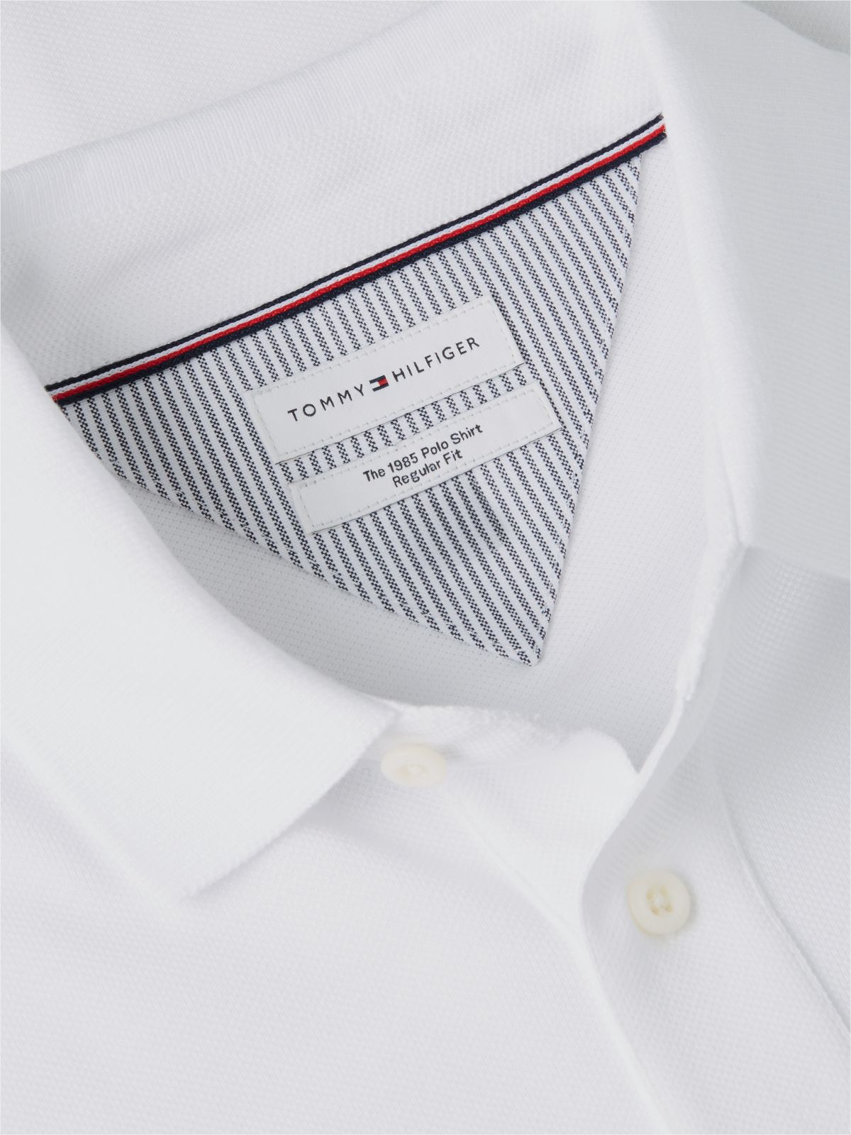 1985 Regular Fit Long Sleeve Polo Shirt — White